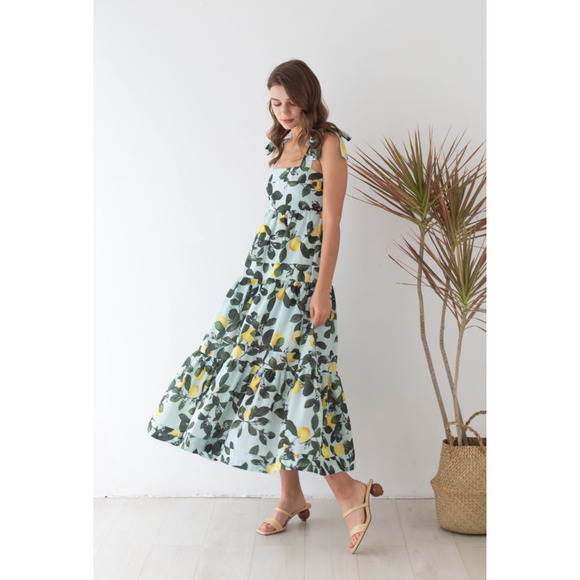 Chicwish Lemon Print Maxi Dress - Picture 2 of 10